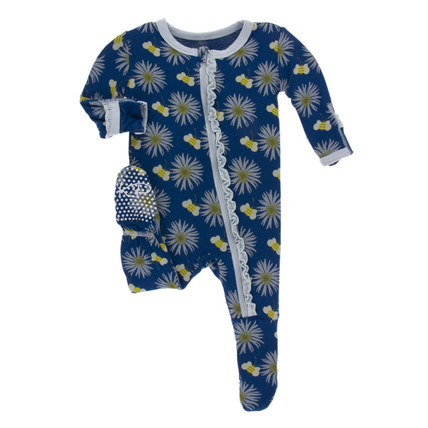 Kickee Pants | Baby Blue Zip Sleeper (3-6M)