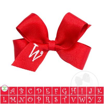 Red Monogrammed Bow