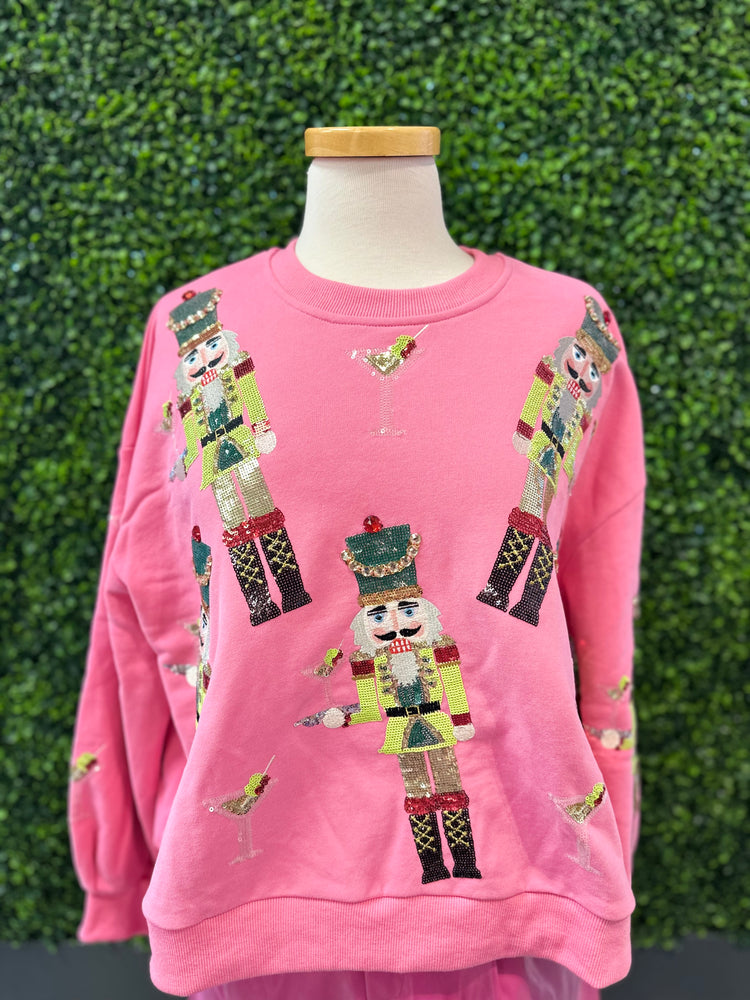 Queen of Sparkles Pink Martini Nutcrackers Sweatshirt