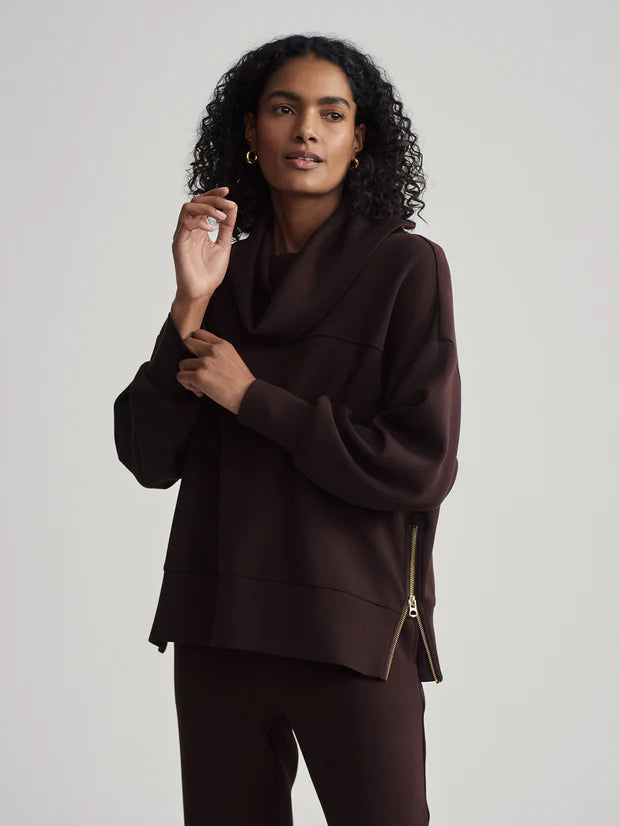 Priya Longline Sweat Coffee Bean