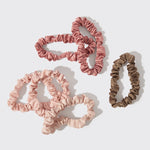 Holiday Ultra Petite Scrunchies 6 Pc Set - Terracotta