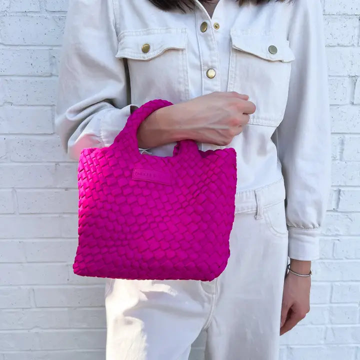 Berry Woven Mini Tote