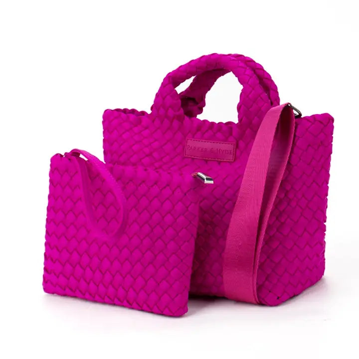 Berry Woven Mini Tote