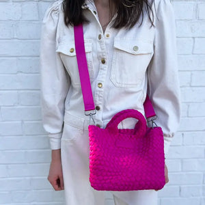 Berry Woven Mini Tote