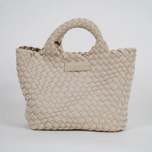 Bone Woven Mini Tote