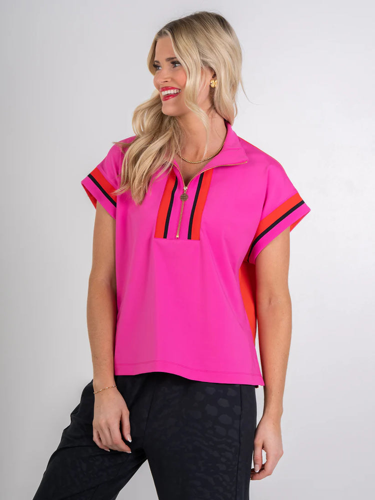 Poppy Pull-Over - Berry Color Block