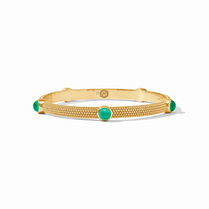 Cabochon Bangle Iridescent Emerald Green