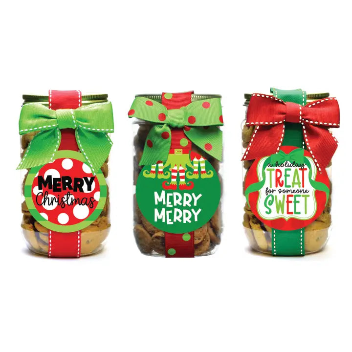 Christmas Cookies Pink Jar