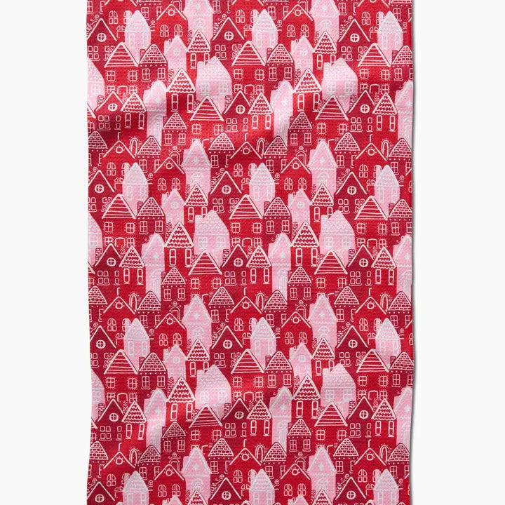 Christmas Houses Kitchen Tea Towel