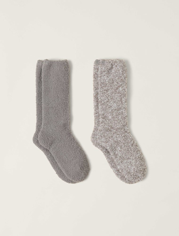 CozyChic® 2 Pair Sock Set Pewter Multi