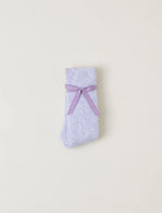 CozyChic® Youth Socks Heathered Lilac / White