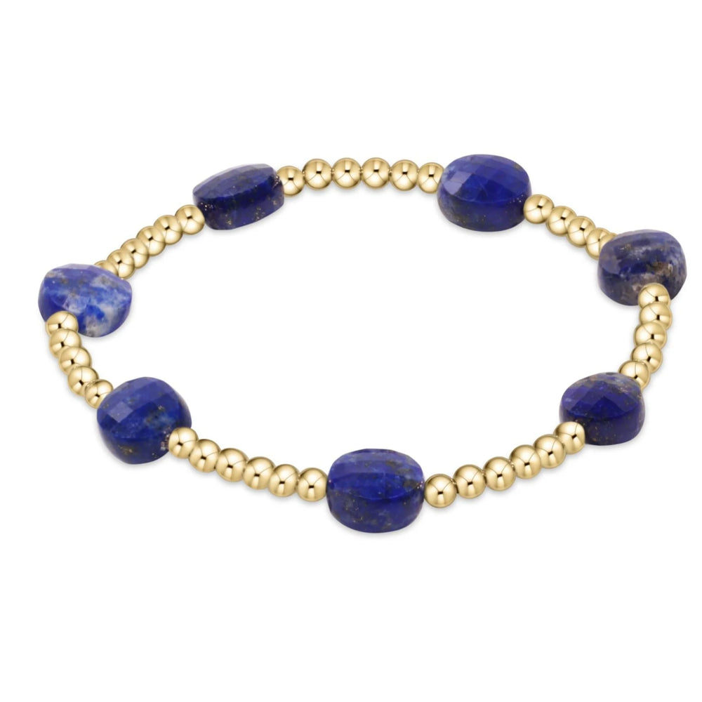 Enewton Admire Gold 3mm Bead Bracelet - Lapis