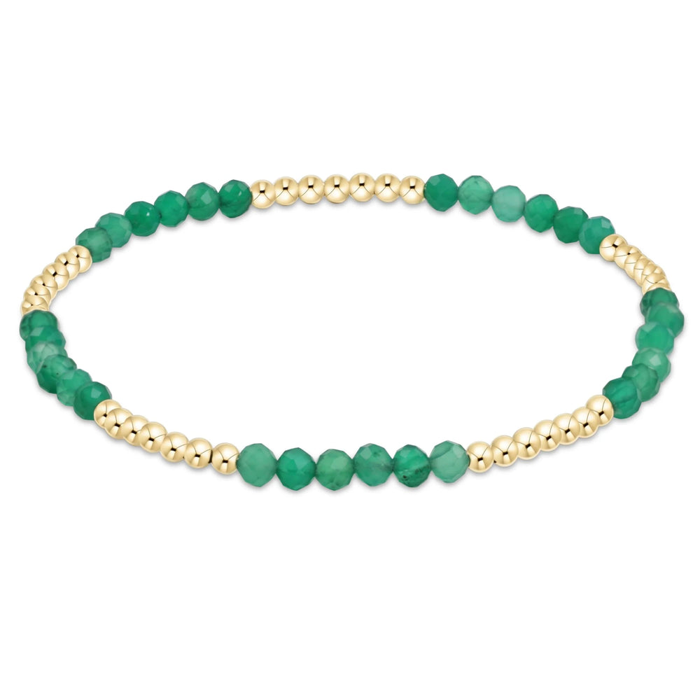 Enewton Blissful Pattern 2.5mm Bead Bracelet - Green Onyx