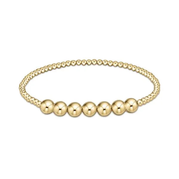 Enewton Classic Gold Beaded Bliss 3mm Bead Bracelet - 6mm Gold