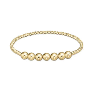 Enewton Classic Gold Beaded Bliss 3mm Bead Bracelet - 6mm Gold