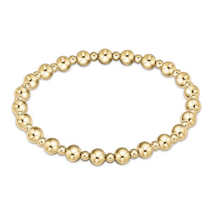 Enewton Classic Grateful Pattern 5mm Bead Bracelet - Gold