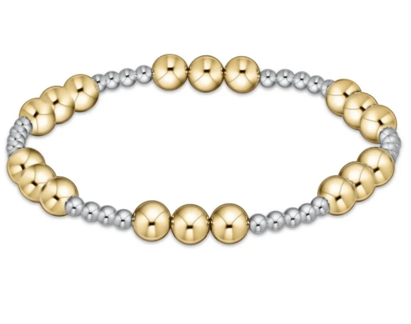 Enewton Classic Joy Pattern 6mm Bead Bracelet - Mixed Metal