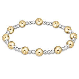 Enewton Classic Sincerity Pattern 6mm Bead Bracelet - Mixed Metal