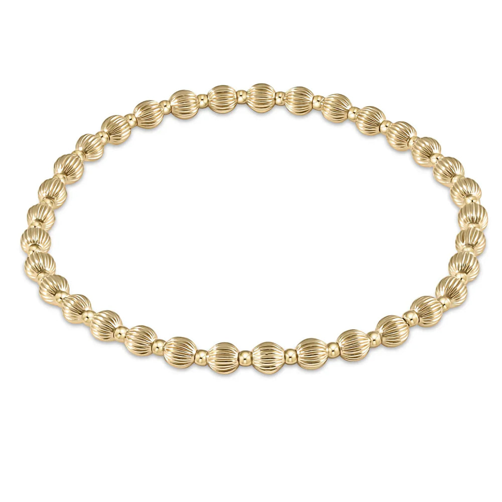 Enewton Dignity Grateful Pattern 4mm Bead Bracelet - Gold