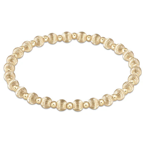 Enewton Dignity Grateful Pattern 5mm Bead Bracelet - Gold