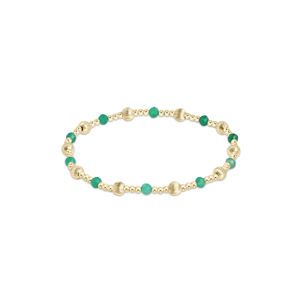 Enewton Dignity Sincerity Pattern 4mm Bead Bracelet - Green Onyx