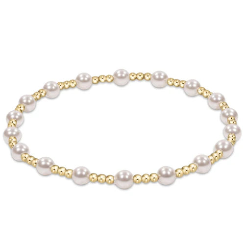 Enewton Egirl Classic Sincerity Pattern 4mm Bead Bracelet - Pearl