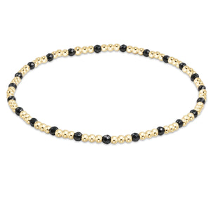 Enewton Gemstone Gold Sincerity Pattern 2mm Bead Bracelet - Faceted Hematite