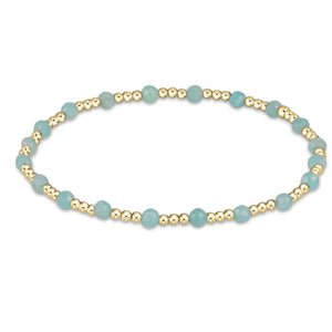 Enewton Gemstone Gold Sincerity Pattern 3mm Bead Bracelet - Amazonite