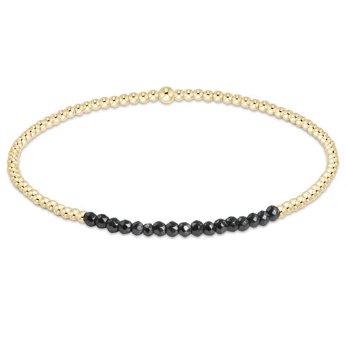 Enewton Gold Bliss 2mm Bead Bracelet - Faceted Hematite