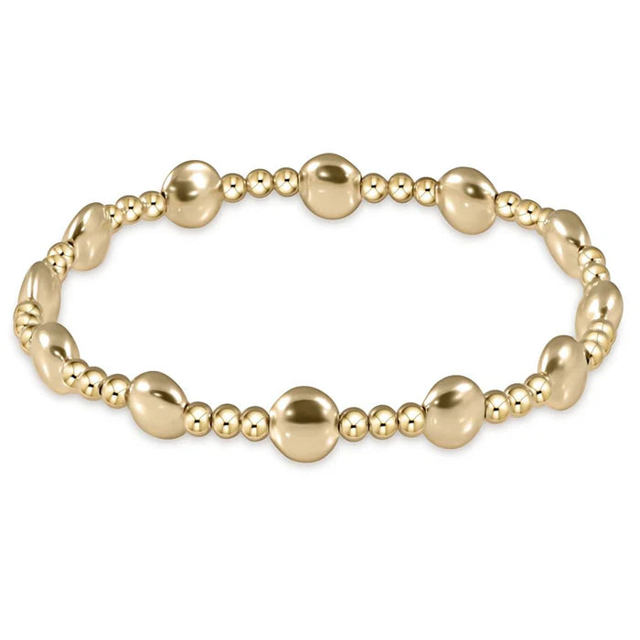 Enewton Harmony Gold Sincerity Pattern 6mm Bead Bracelet