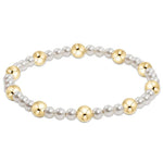 Enewton Pearl Sincerity Pattern 4mm Bead Bracelet - 6mm Gold