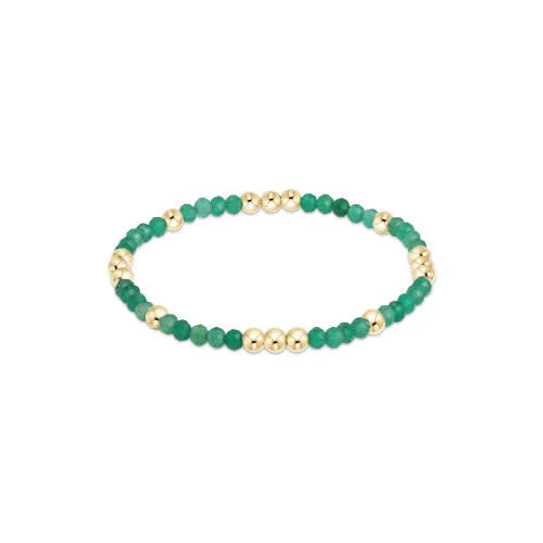 Enewton Worthy Pattern 3mm Bead Bracelet - Green Onyx