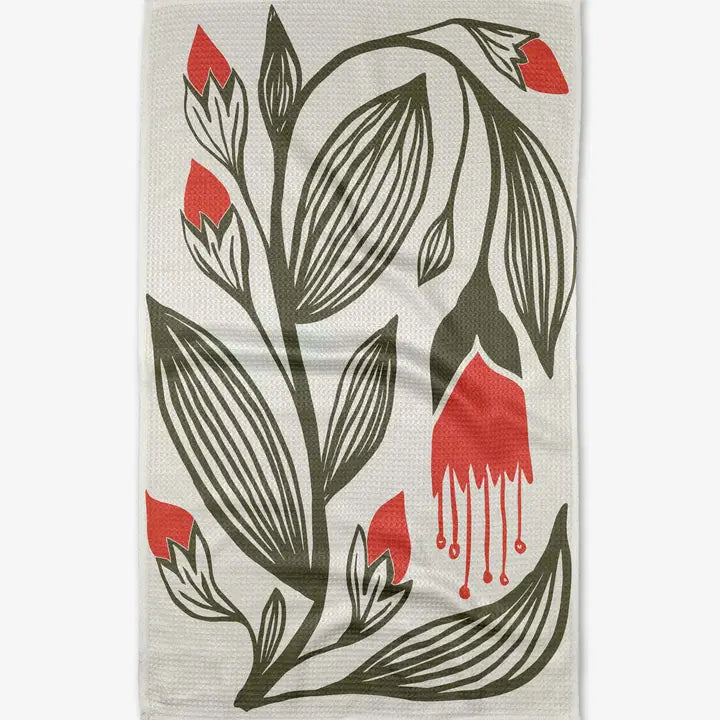 Garden Stamp Kitchen Tea Towel