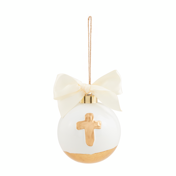 Gold Painted Ball Ornament