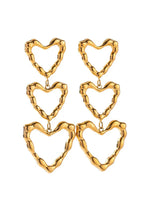 Hammered Heart Studs