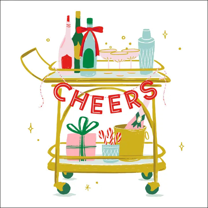 Cheers Holiday Bar Cart - 20ct