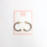 Hoo Hoops Earring Minis - Silver with Gold Cups