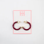 Hoo Hoops Minis - Maroon with Pearls