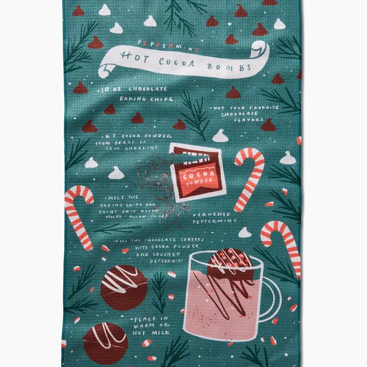 Hot Cocoa Bomb Kitchen Tea Towel