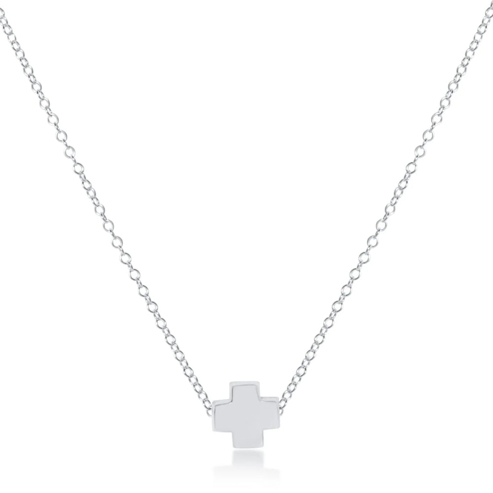 16" necklace sterling - signature cross sterling