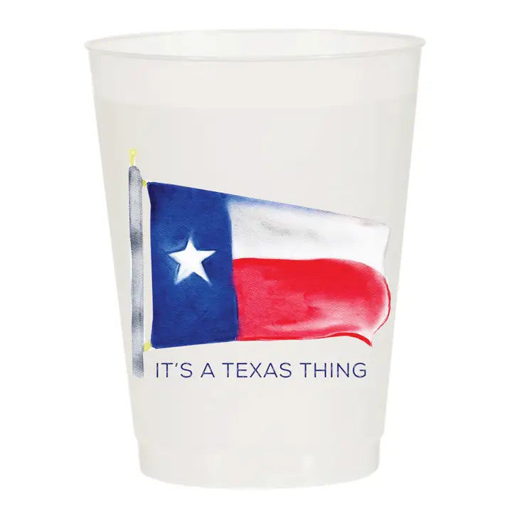 It's A Texas Thing Flag Frosted Cups - Eden Lifestyle