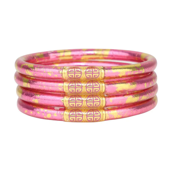 BuDhaGirl Set of 4 KOI Rose All Weather Bangles