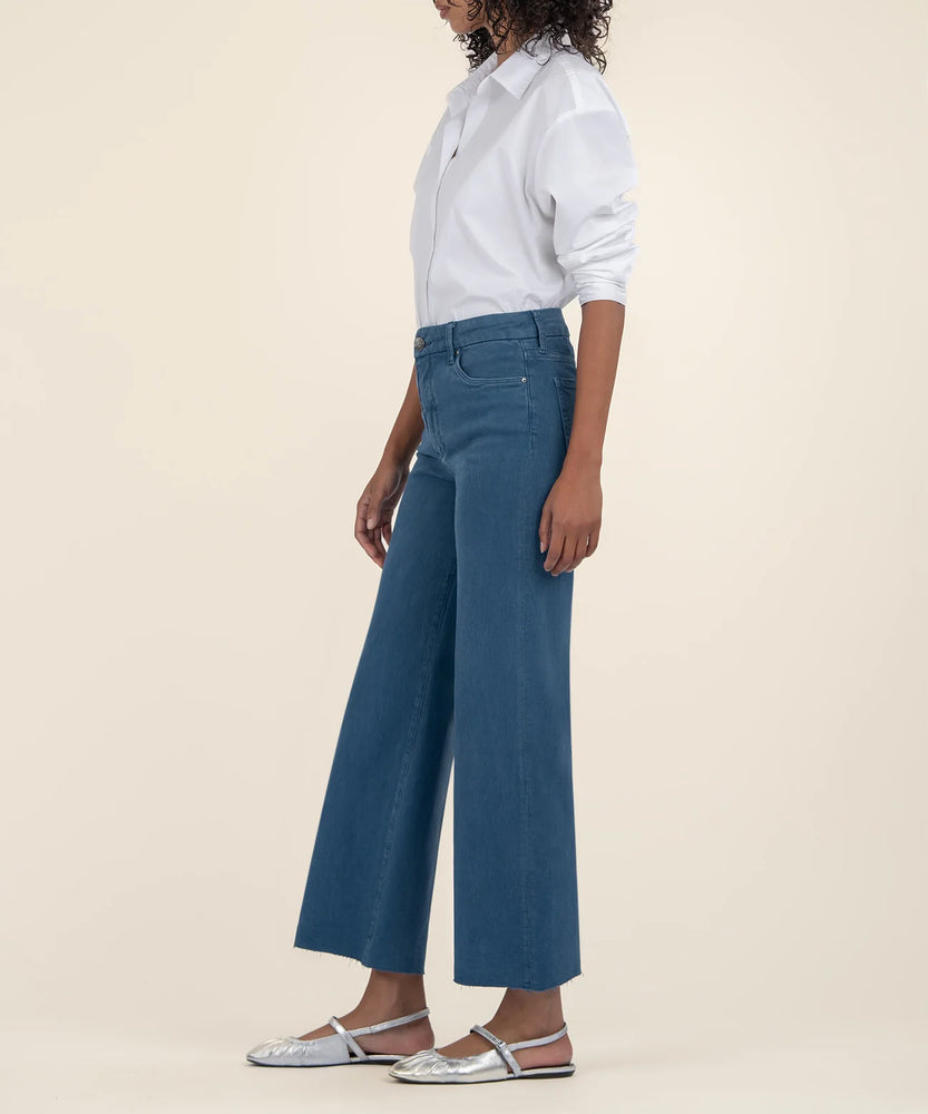 Meg High Rise Fab Ab Wide Leg Marine