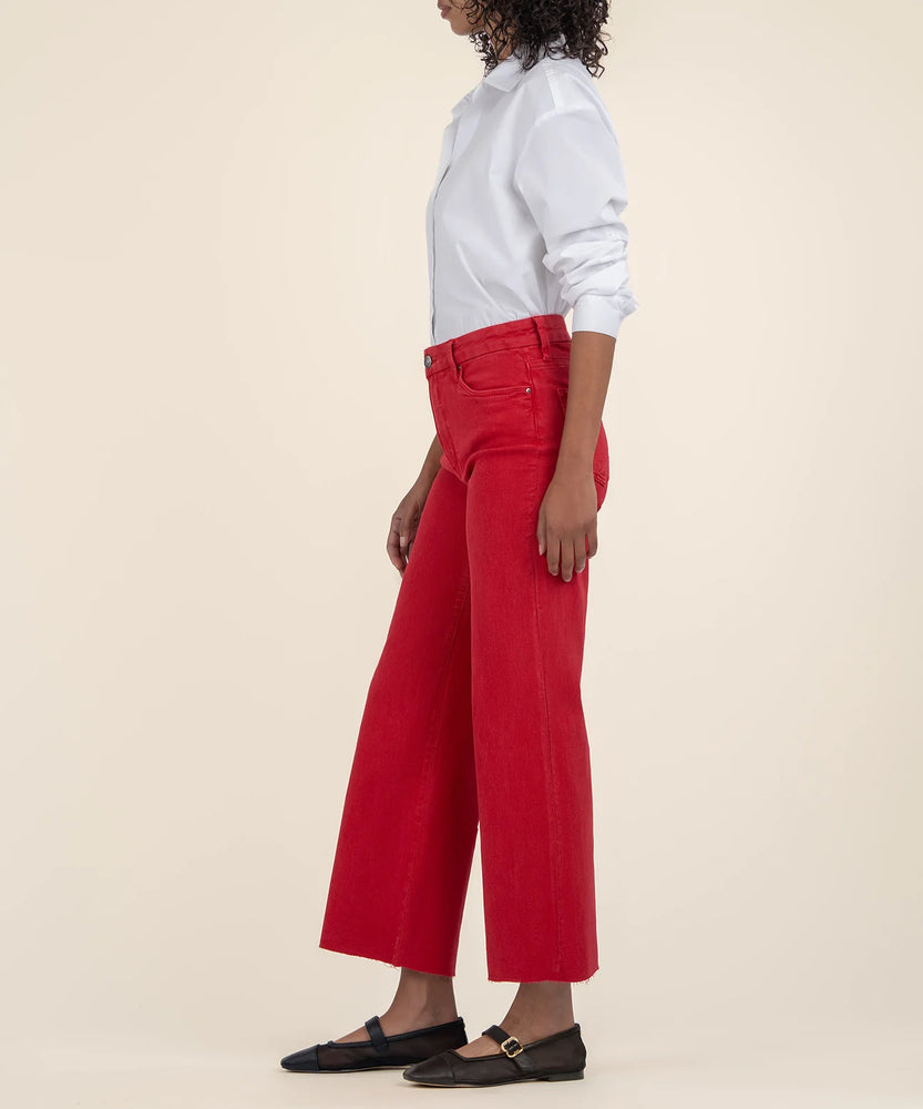 Meg High Rise Wide Leg Cherry