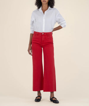 Meg High Rise Wide Leg Cherry