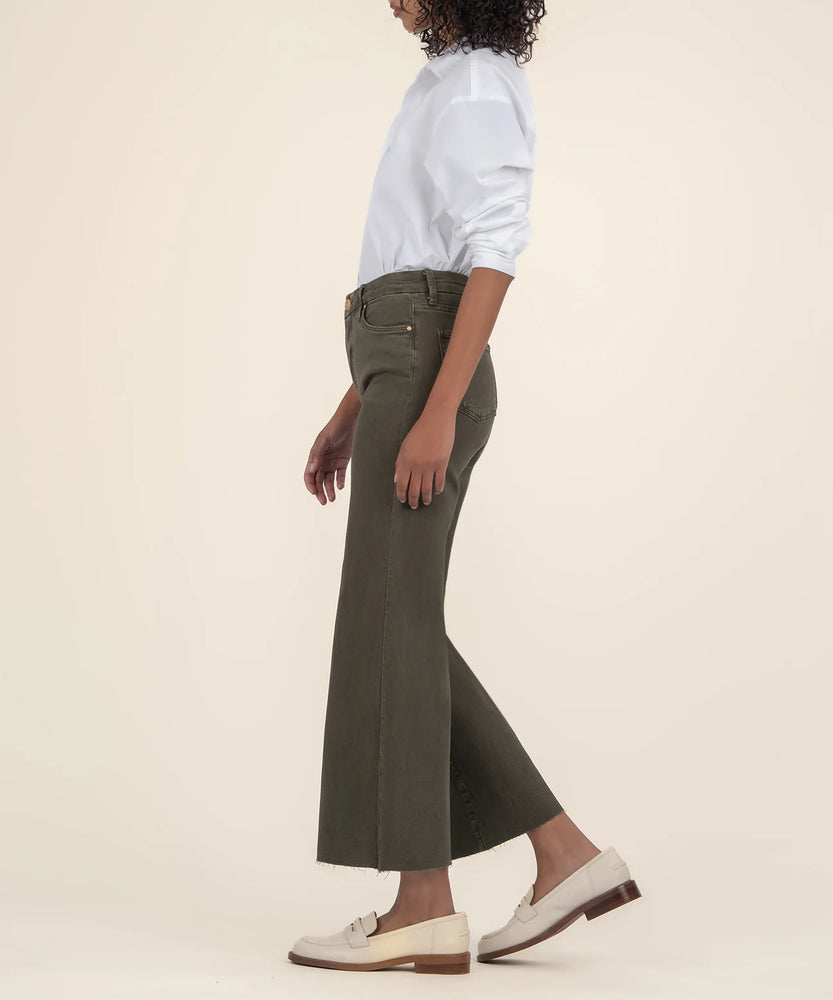 Meg High Rise Wide Leg Olive