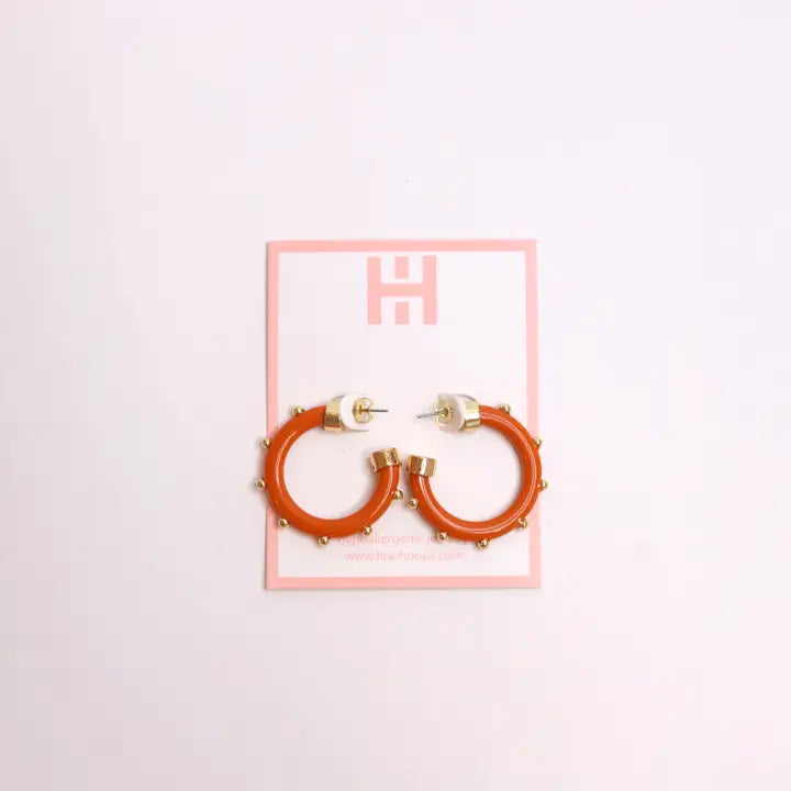 Hoo Hoops Minis - Burnt Orange with Gold Balls