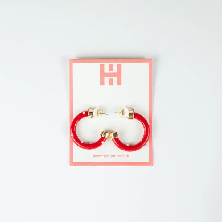 Hoo Hoops Minis - Red with Pearls