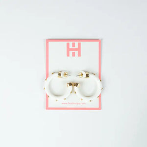 Hoo Hoops Minis - White with Gold Balls