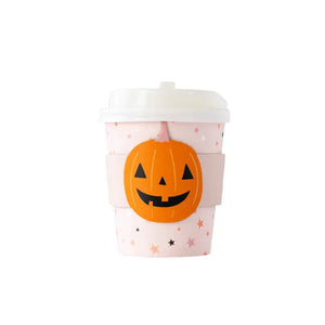 Pink Pumpkin Stars Cozy To Go Cups